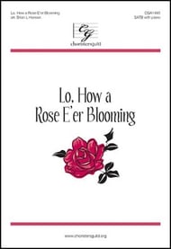 Lo How a Rose E'er Blooming SATB choral sheet music cover Thumbnail